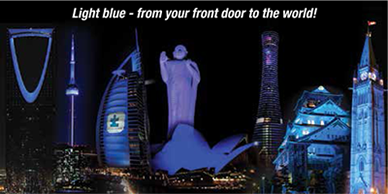 Light blue - from your front door to the world!
