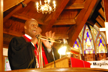 Rev. Evans at Mt. Zion Baptist Church