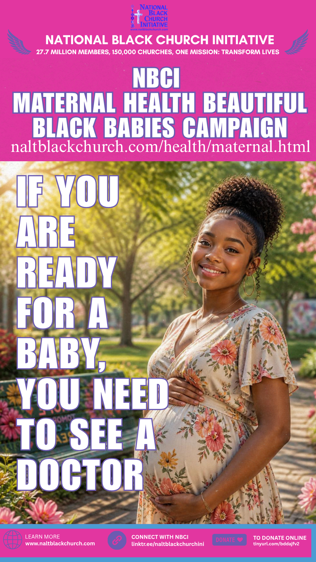 NBCI Maternal Health Beautiful Black Babies Campaign | If you are ready for a baby, you need to see a doctor