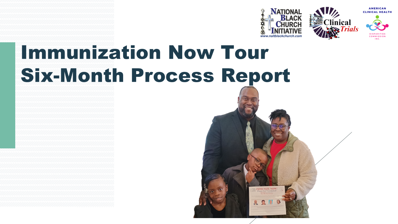 Cover of the 'Immunization Now Tour Six-Month Process Report'