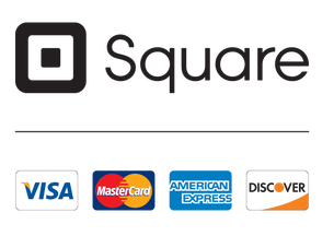 Square and logos of major credit cards