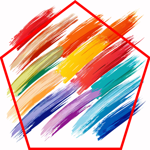 Bunch of paint with a polygon